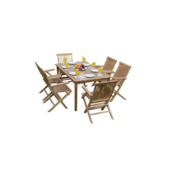 Outdoor Furniture Sets – Classic Folding Arm Chair & Recta Barcelona Table