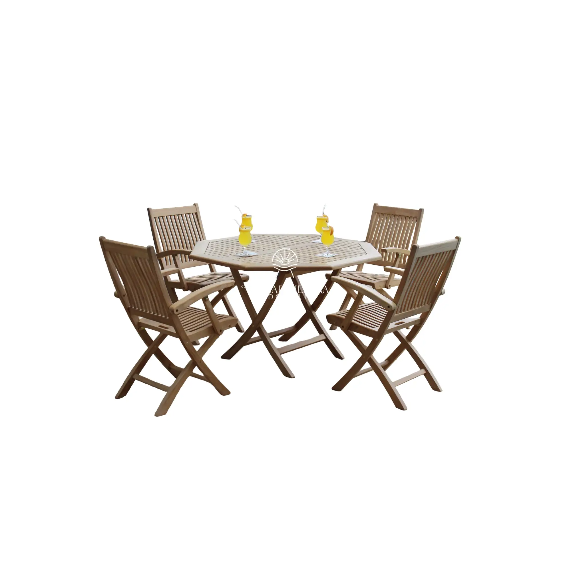Outdoor Furniture Sets – Kiffa Folding Arm Chair & Classic Octagonal Folding Table