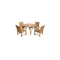 Garden Furniture Sets – Marley Arm Chair & Round Fixed Table 150