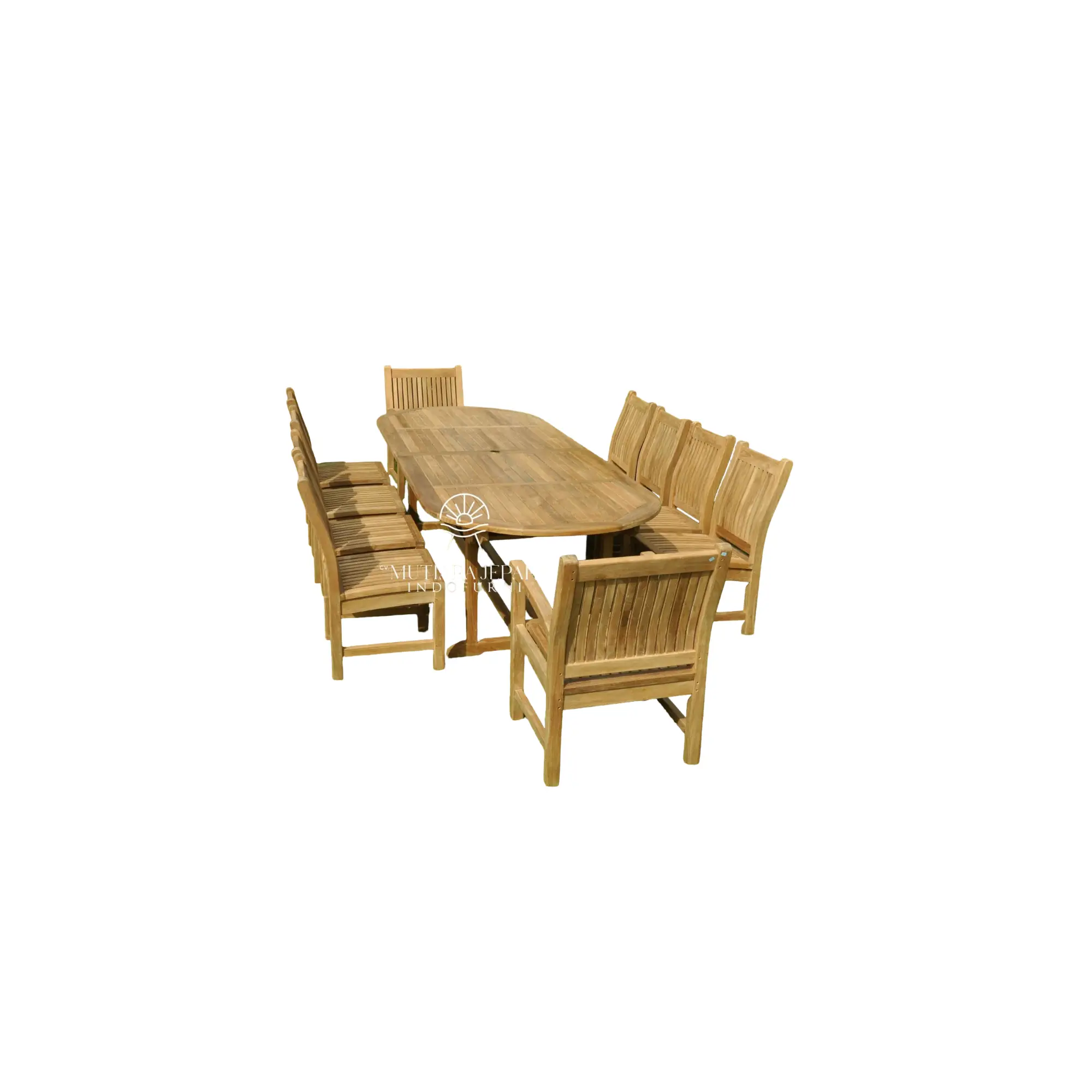 Luxury Teak Outdoor Furniture – Marley Chair & Oval Double Extend Table
