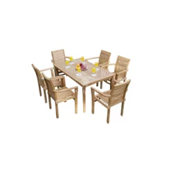 Outdoor Furniture Set – New Stacking Chair & Recta Barcelona Table