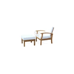 Sevilla Teak Lounge Chair with Stool - Indonesia Outdoor Furniture