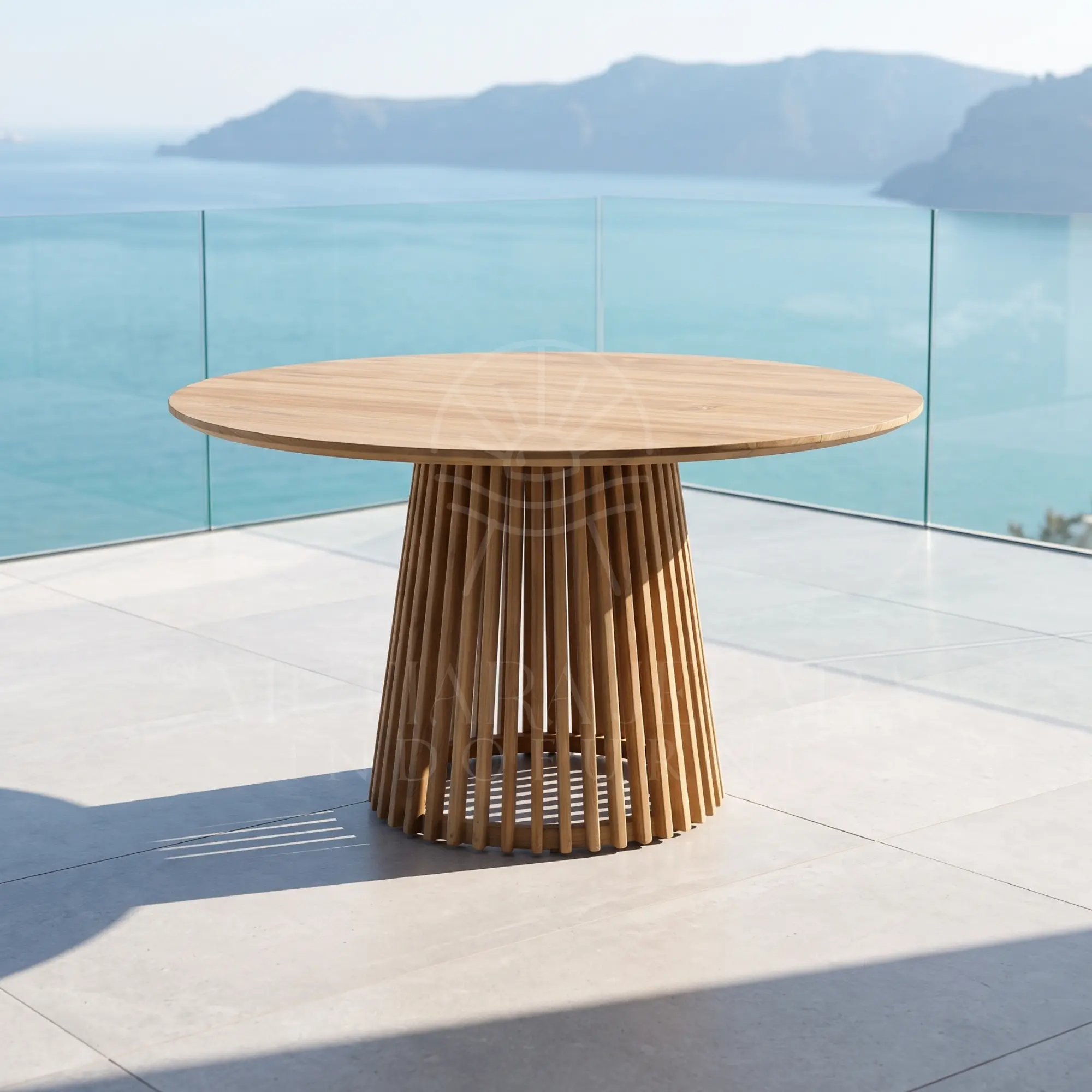 Stripes Round Dining Table